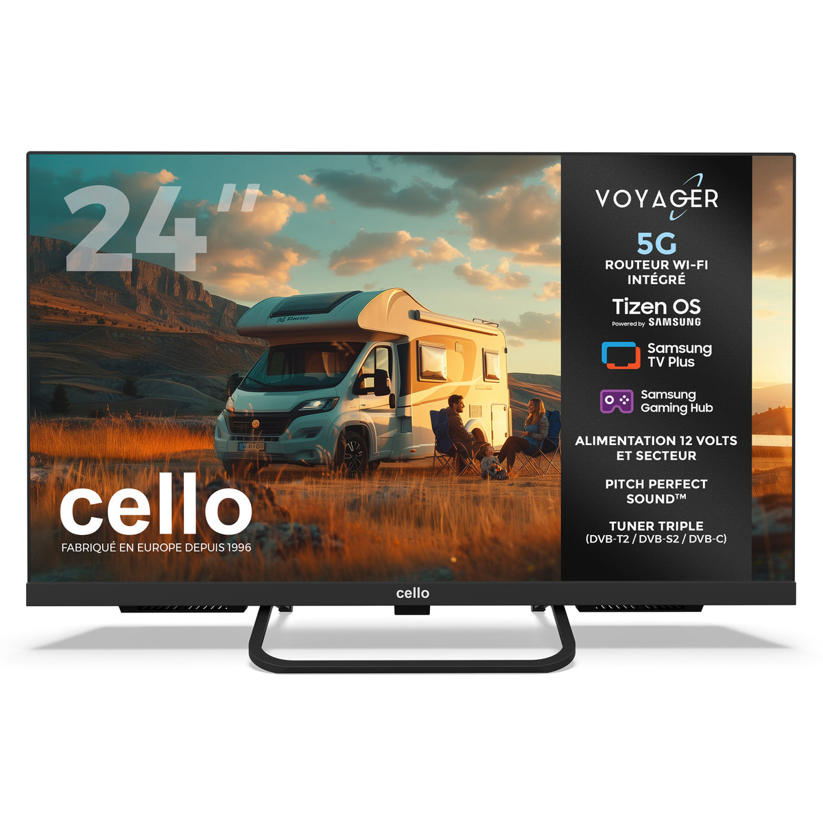 Smart TV VOYAGER 24 pouces avec routeur Wi-Fi 5G intégré