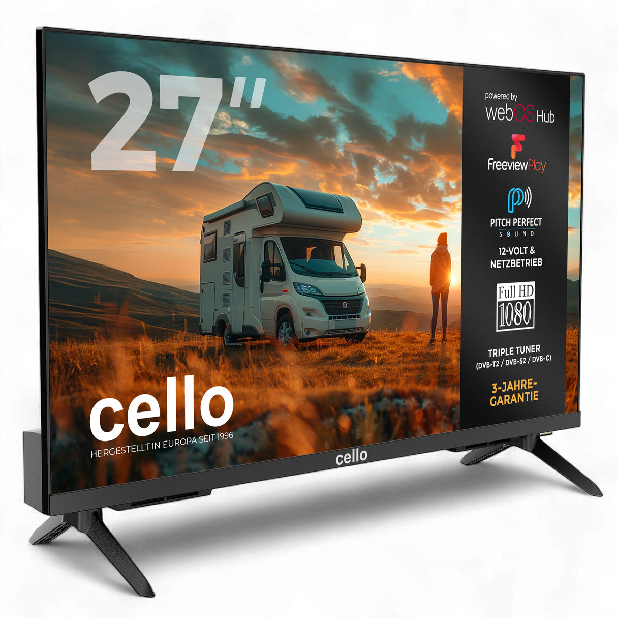 27″ Smart WebOS TV 12-Volt Traveller TV mit Freeview Play