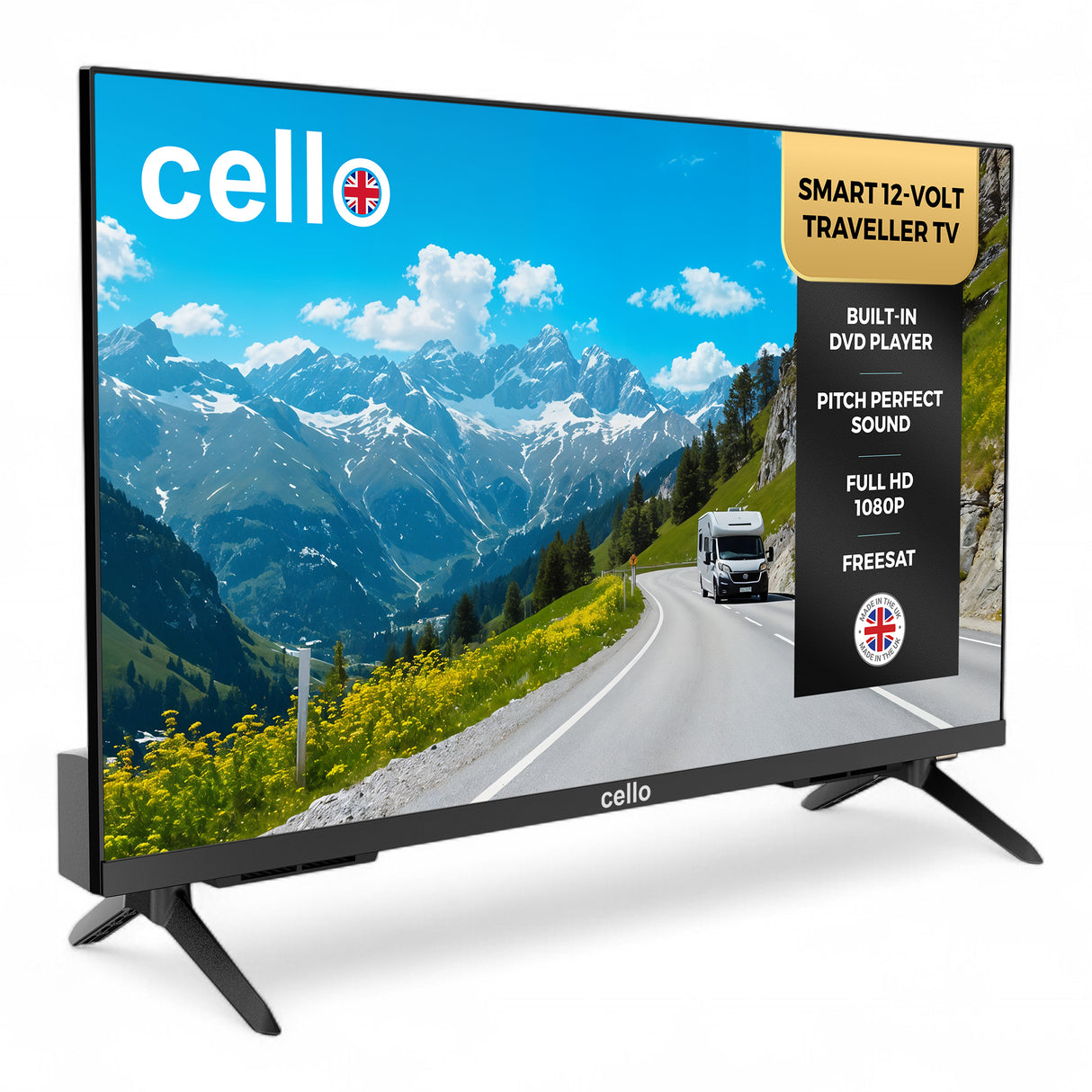 27" C2725WSF-TRAV Smart WebOS TV & DVD 12-Volt Traveller TV with Freeview Play