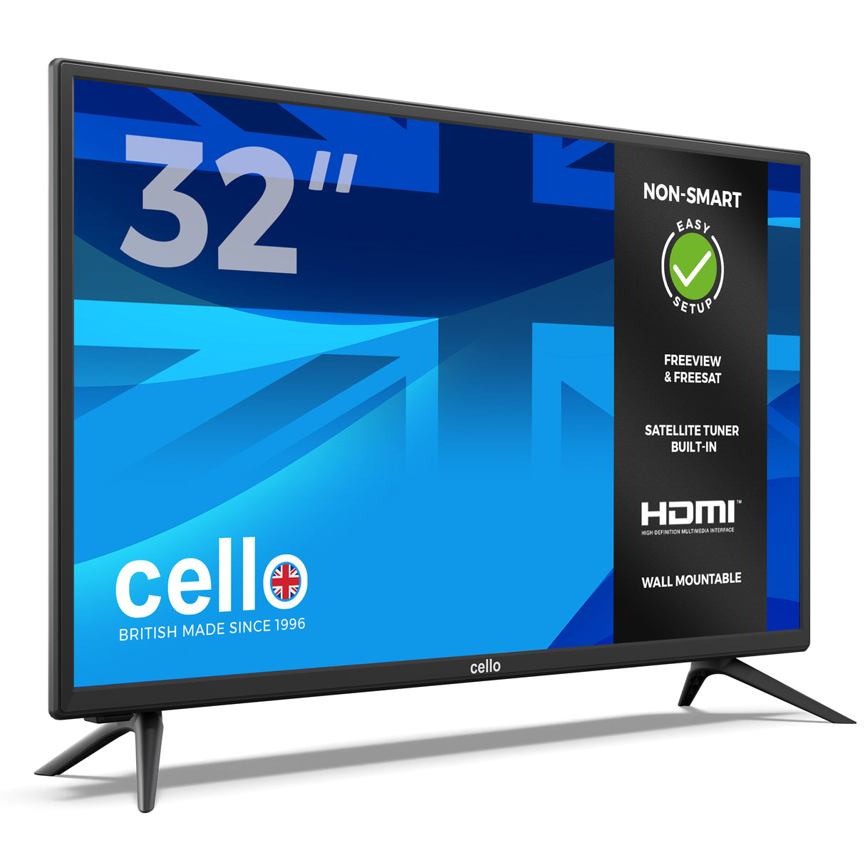 32" HD Ready LED Digital TV with built-in Freeview T2 HD
