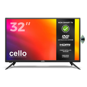 Téléviseur LED 32" HD Ready avec lecteur DVD et Freeview T2 HD