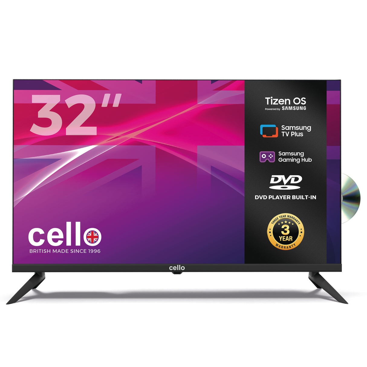 32 inch Smart Samsung Plus TV with DVD Player