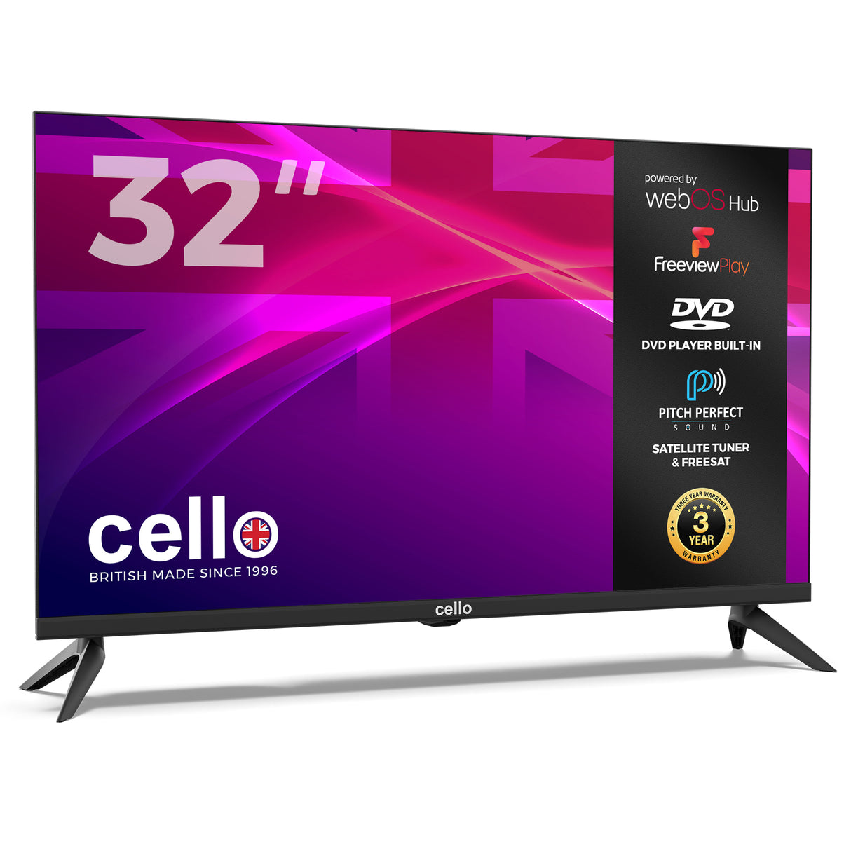 32″ Smart WebOS TV with DVD Player & Frameless Bezel