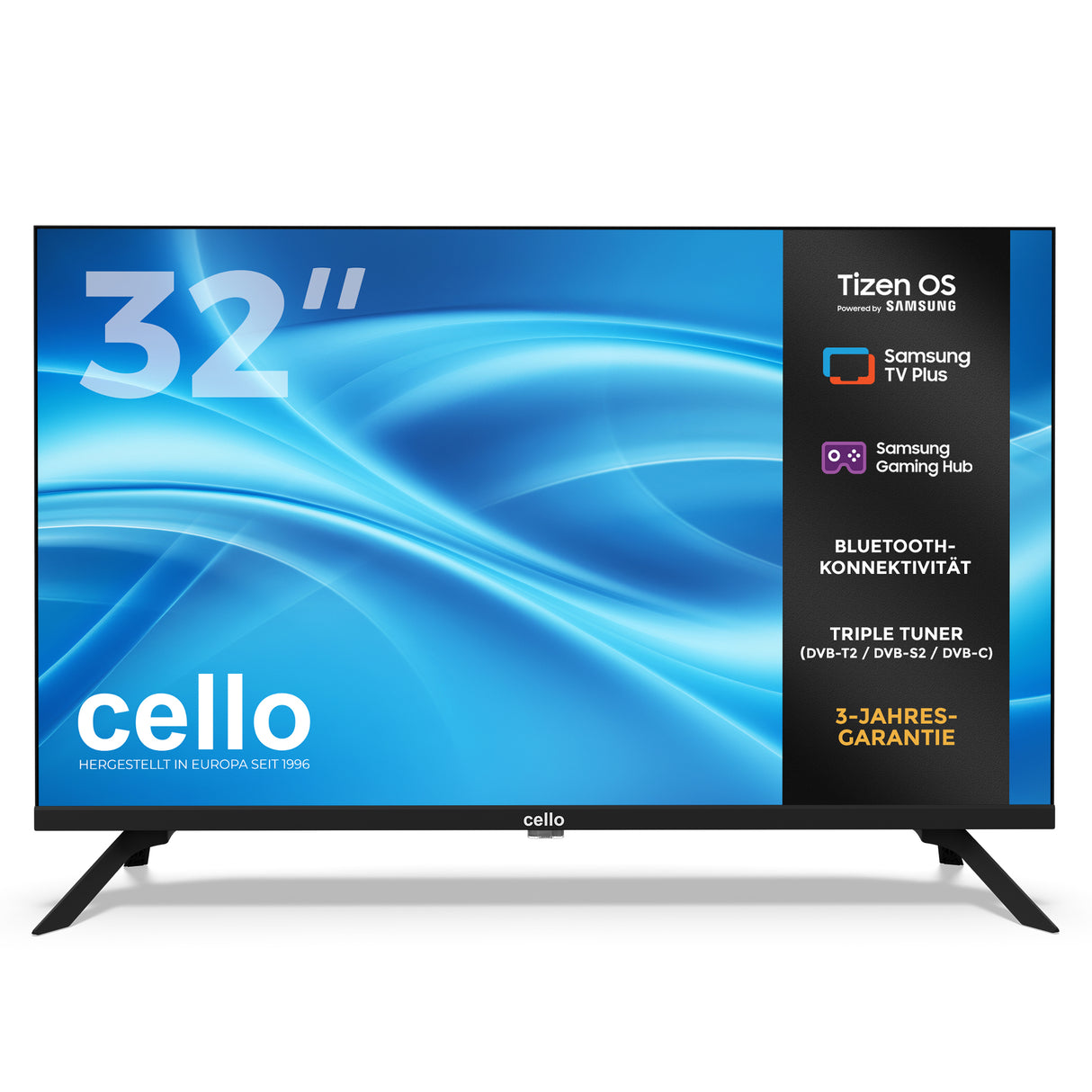 32 Zoll Smart Samsung Plus TV mit rahmenlosem Bildschirm (DE)