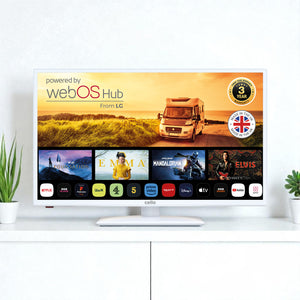 32″ Smart WebOS 12-Volt Traveller TV (weißes Gehäuse)