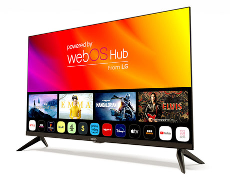 front view of webos smart 32 inch cello tv