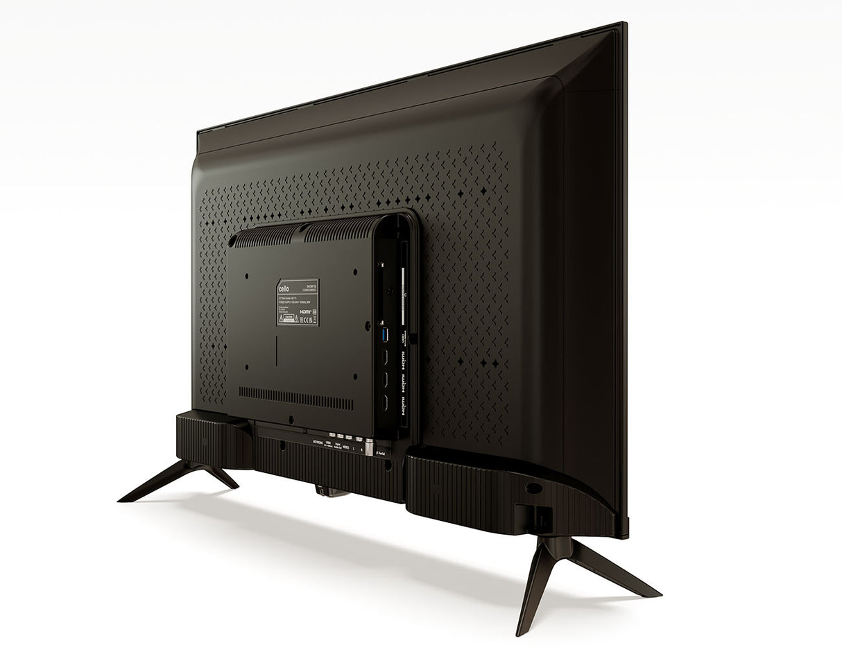 rear side view of smart webos 32 inch cello tv