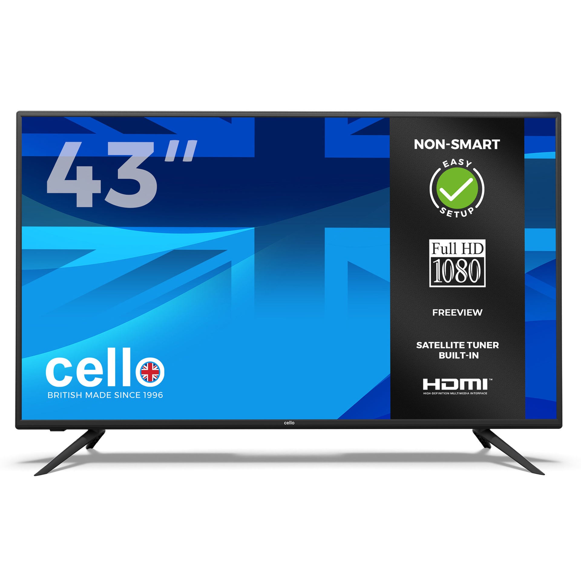 43” Full HD LED TV Built Freeview T2 HD