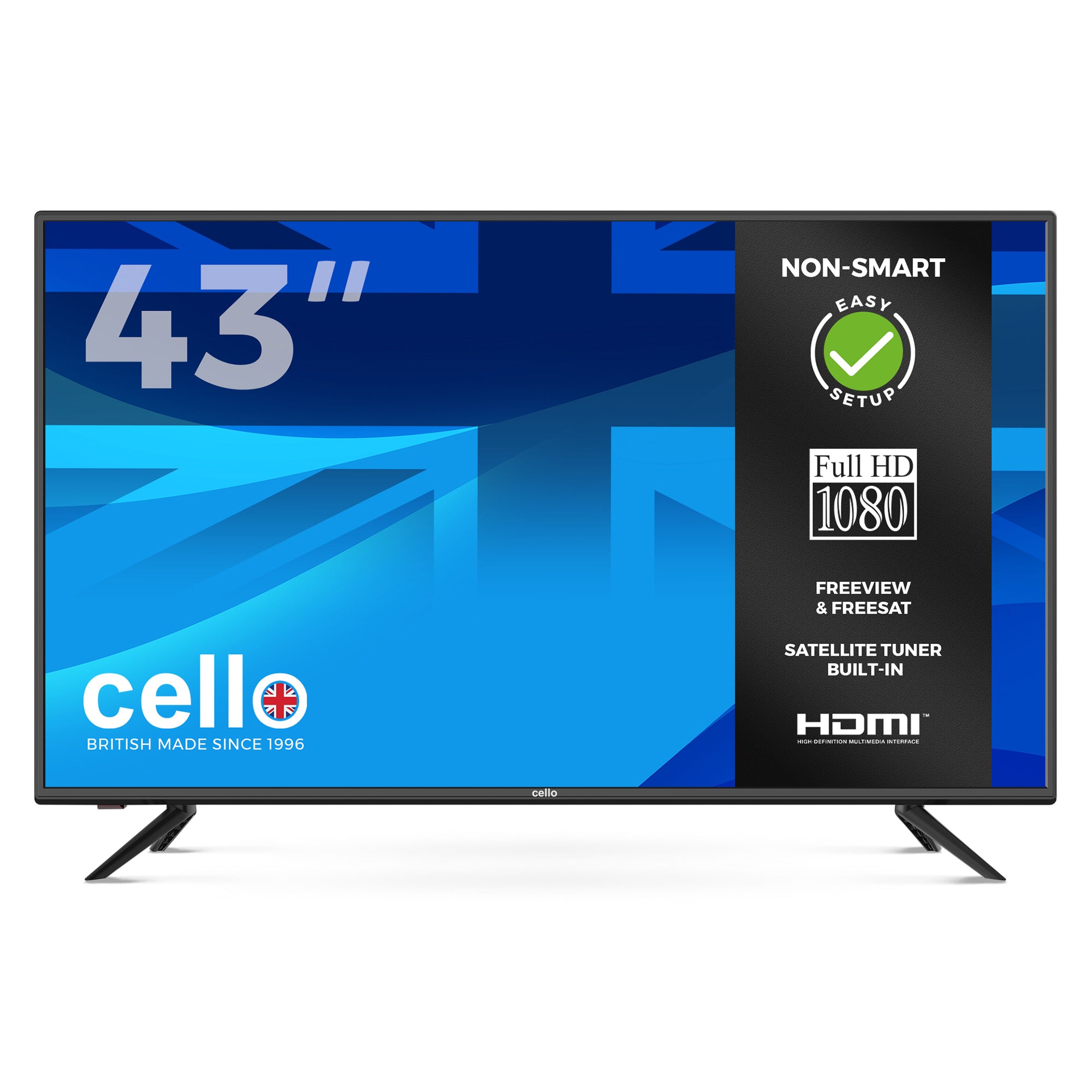 43” Full HD LED TV With Built-in Freeview T2 HD – Cello