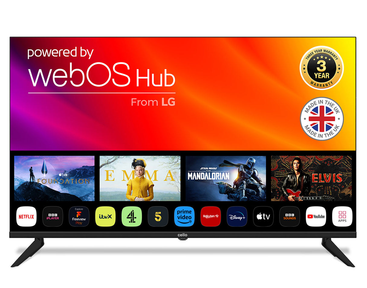 43″ Smart WebOS Full HD TV with Freeview Play and Frameless Bezel