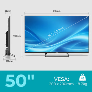 50 Zoll Cello - Tizen Samsung OS Plus 4K UHD Fernseher mit rahmenlosem Rahmen (DE)