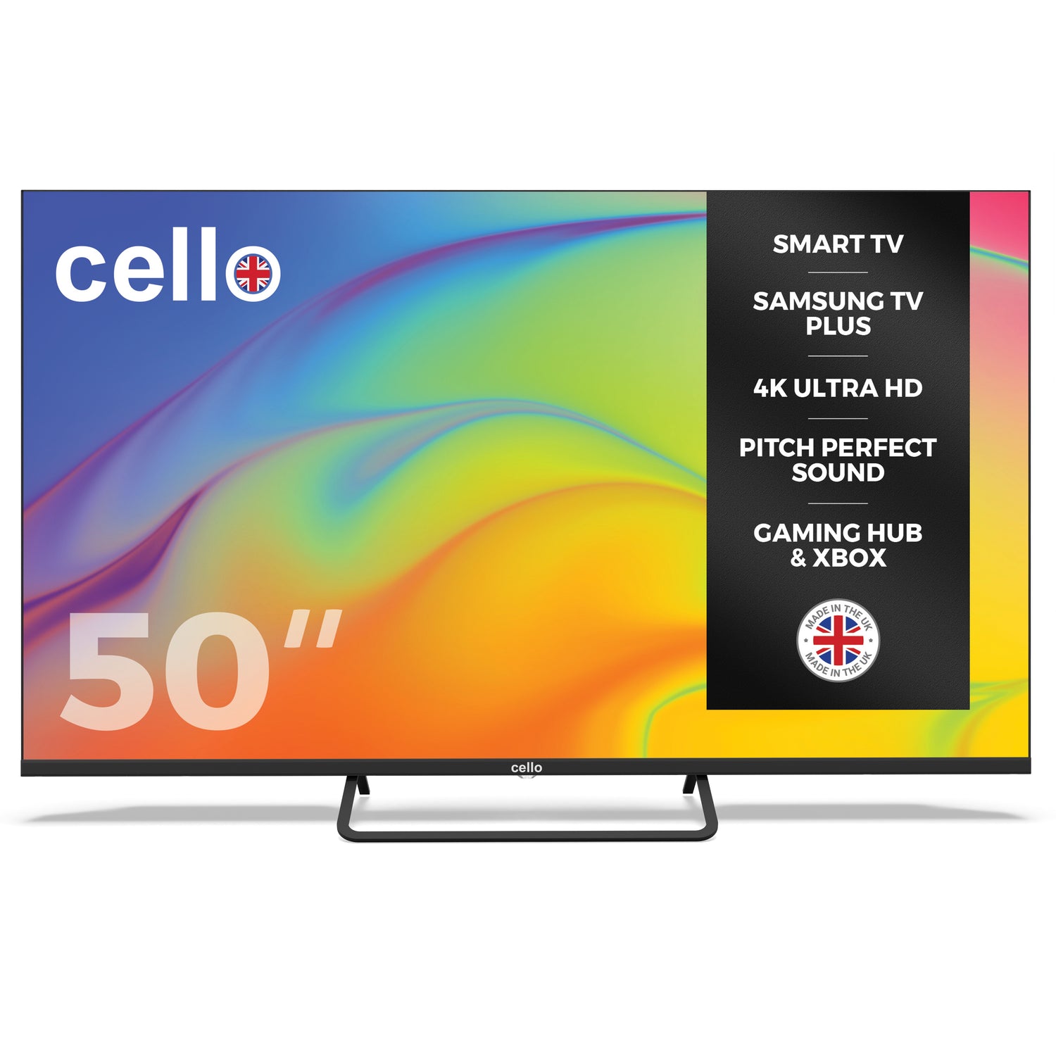 50 inch Cello Tizen Samsung OS Plus 4K UHD TV with Frameless