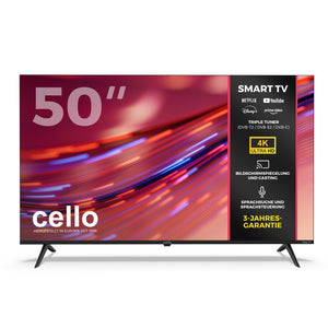 50 Zoll Smart Roku 4K UHD Rahmenloser Fernseher mit Free TV (DE)