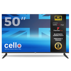 50″ Smart WebOS 4K Ultra HD TV with Freeview Play and Frameless Bezel
