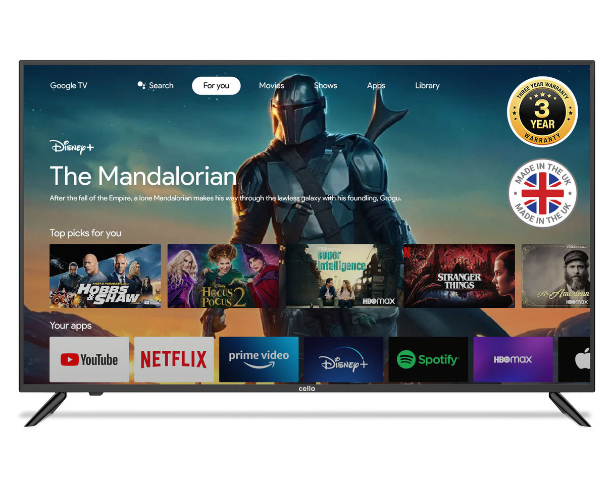 55" 4K UHD Smart Google TV with Google Assistant and Freeview Play