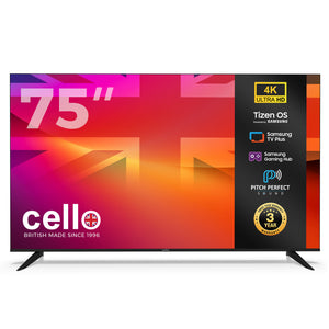 75 inch Smart 4K UHD Samsung Plus TV with Frameless Bezel