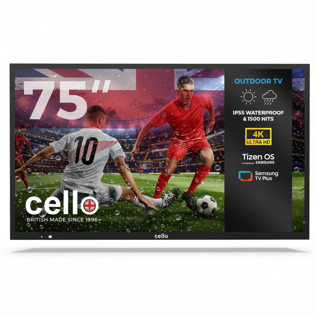 75 inch 4K UHD Smart Samsung Plus Outdoor TV – Cello Electronics (UK) Ltd