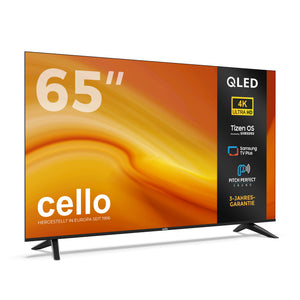 65 Zoll QLED 4K UHD Smart Samsung Plus Fernseher mit rahmenlosem Design (DE)