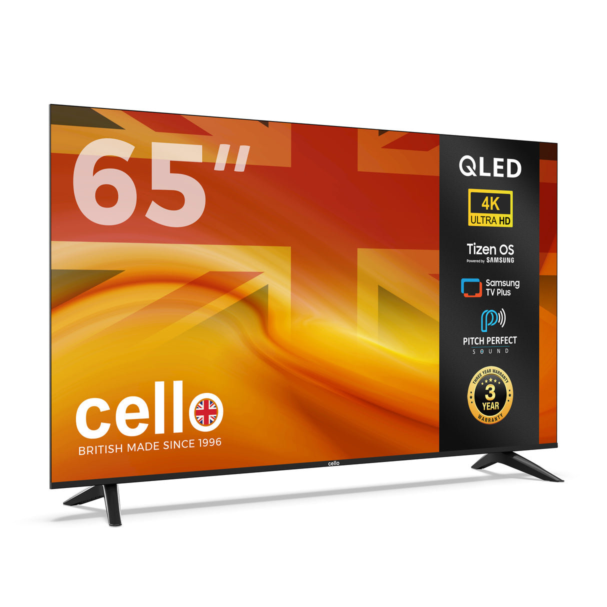 65 inch QLED 4K UHD Smart Samsung Plus TV with Frameless Bezel