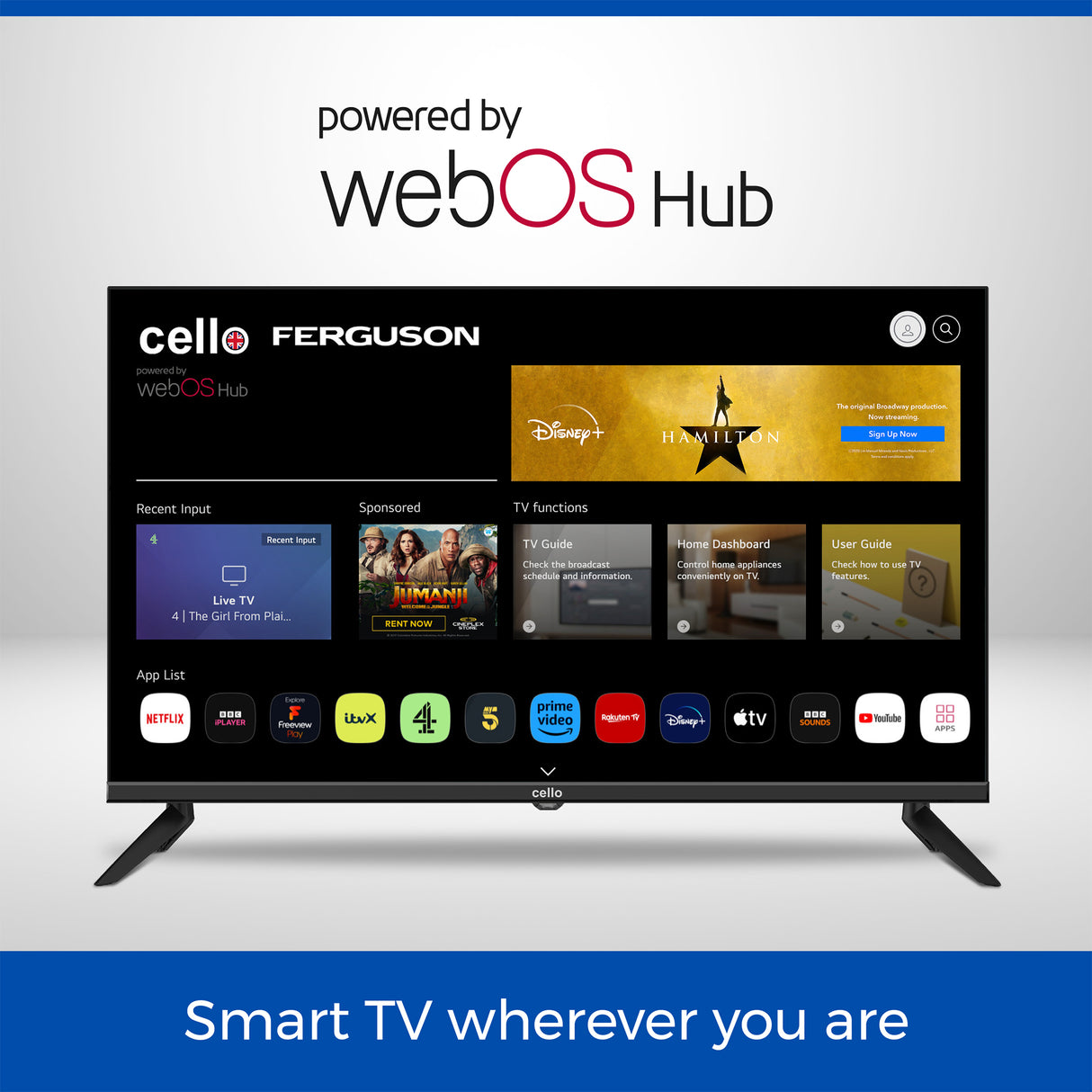 cello 32 inch webos hub tv