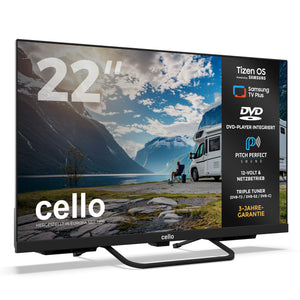 22 inch Smart Samsung Plus 12-Volt Traveller TV with DVD Player (DE)