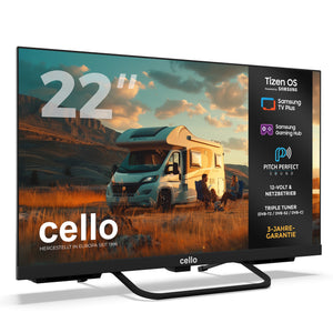 22 inch Smart Samsung Plus 12-Volt Traveller TV with Pitch Perfect Speakers (DE)