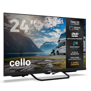 24 inch Smart Samsung Plus 12-Volt Traveller TV with DVD Player (DE)