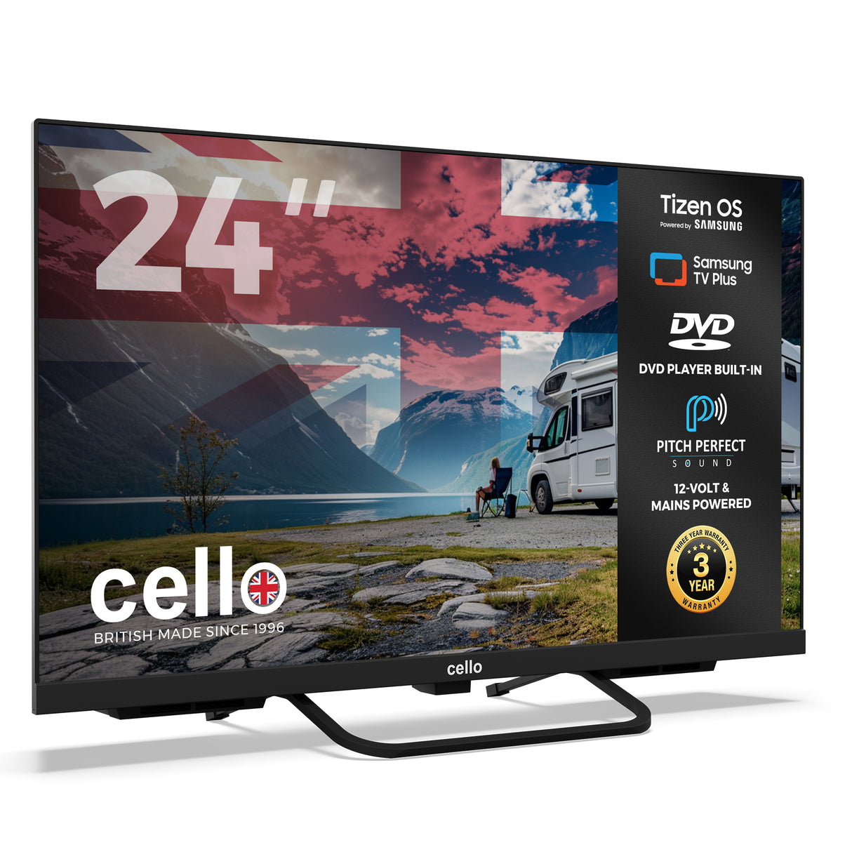 24 inch Smart Samsung Plus 12-Volt Traveller TV with DVD Player