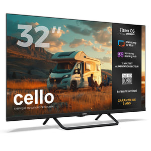 Téléviseur intelligent 12 volts 32 pouces pour voyageurs avec cadre sans bordures (FR)