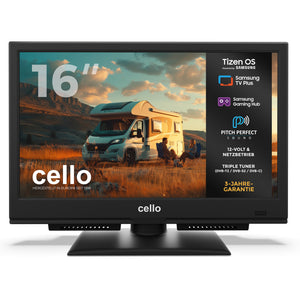 16 inch Smart Samsung Plus 12-Volt Traveller TV with Pitch Perfect Speakers (DE)