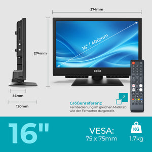 16-Zoll Smart Samsung Plus 12-Volt Traveller TV mit Pitch Perfect Lautsprechern