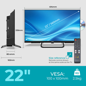 22 inch Smart Samsung Plus 12-Volt Traveller TV with DVD Player