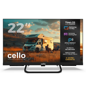22 inch Smart Samsung Plus 12-Volt Traveller TV with Pitch Perfect Speakers (DE)