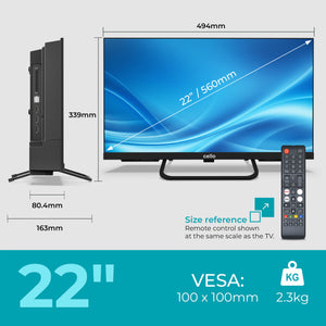 22 inch Smart Samsung Plus 12-Volt Traveller TV with Pitch Perfect Speakers