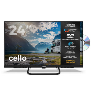 24 inch Smart Samsung Plus 12-Volt Traveller TV with DVD Player (DE)
