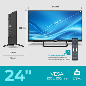 24 inch Smart Samsung Plus 12-Volt Traveller TV with Pitch Perfect Speakers