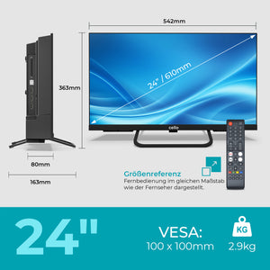 24 Zoll Smart Samsung Plus 12-Volt Traveller Fernseher mit DVD-Player