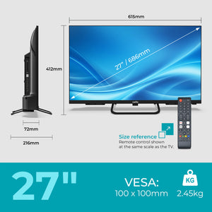27 inch Smart Samsung Plus 12-Volt Traveller TV with Frameless Bezel