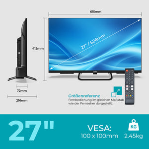 27 Zoll Smart Samsung Plus 12-Volt Traveller TV mit rahmenlosem Display
