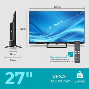 27 inch Smart Samsung Plus 12-Volt Traveller TV with Frameless Bezel