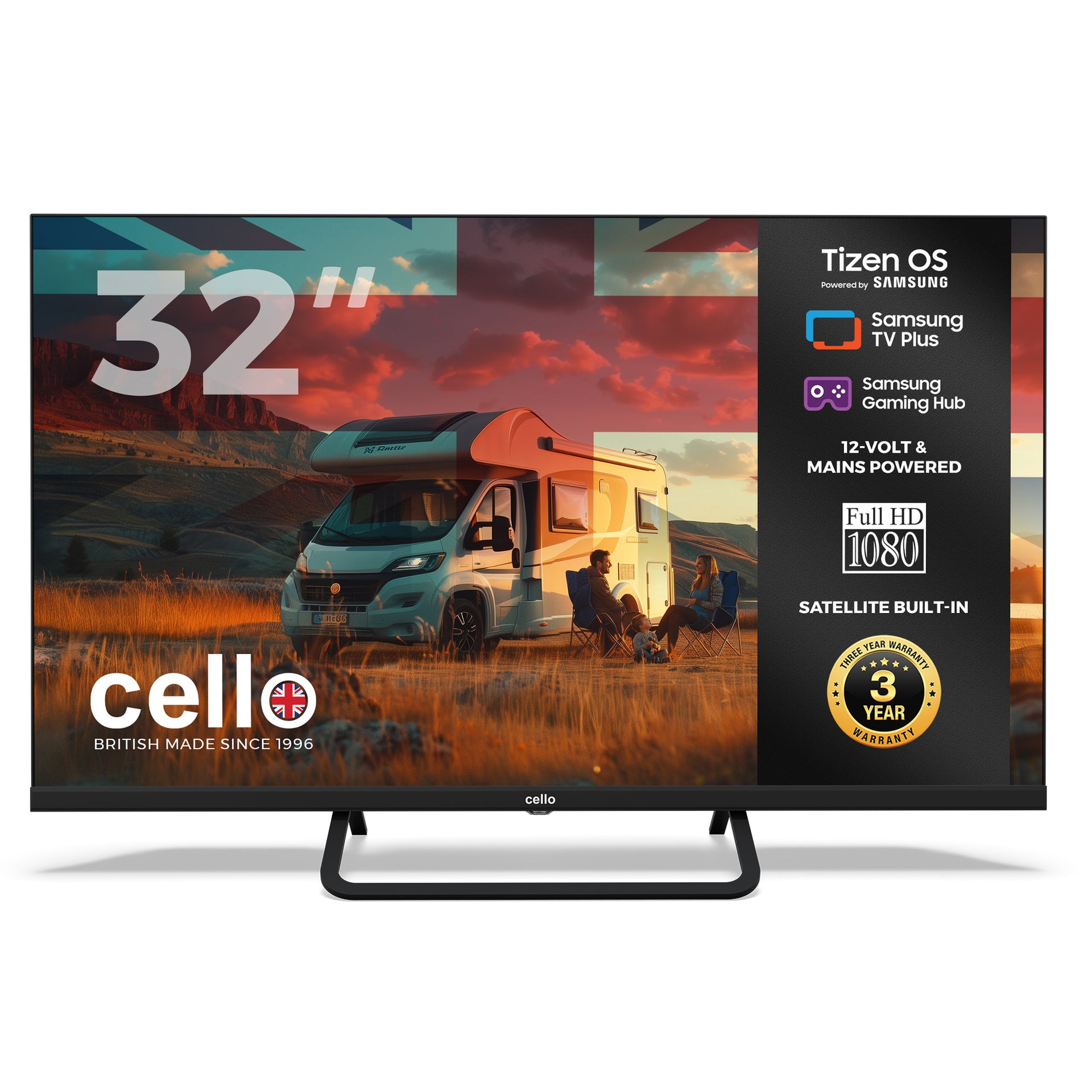 32 inch Smart Samsung Plus 12 Volt Traveller TV Frameless Bezel