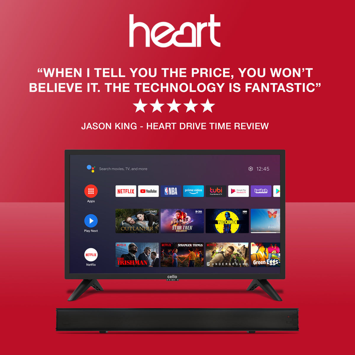 24" Smart Google TV mit Google Assistant und Freeview Play (DE)