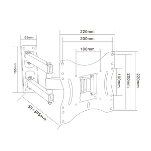 LO33 Adjustable Full Motion TV Wall Mount with Tilt & Swivel, 10–43”