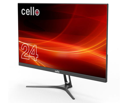 angle view of cello 24 inch computer monitor