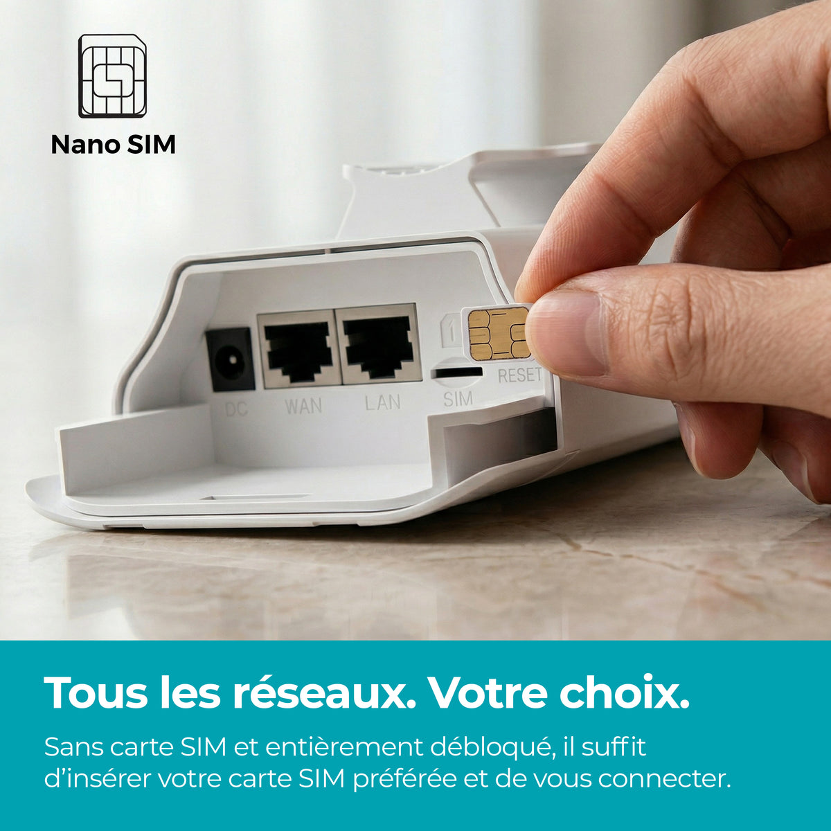 ROUTEUR WI-FI 4G LTE EXTÉRIEUR 12 VOLTS INDICE DE PROTECTION IP 65
