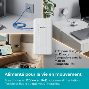 ROUTEUR WI-FI 4G LTE EXTÉRIEUR 12 VOLTS INDICE DE PROTECTION IP 65