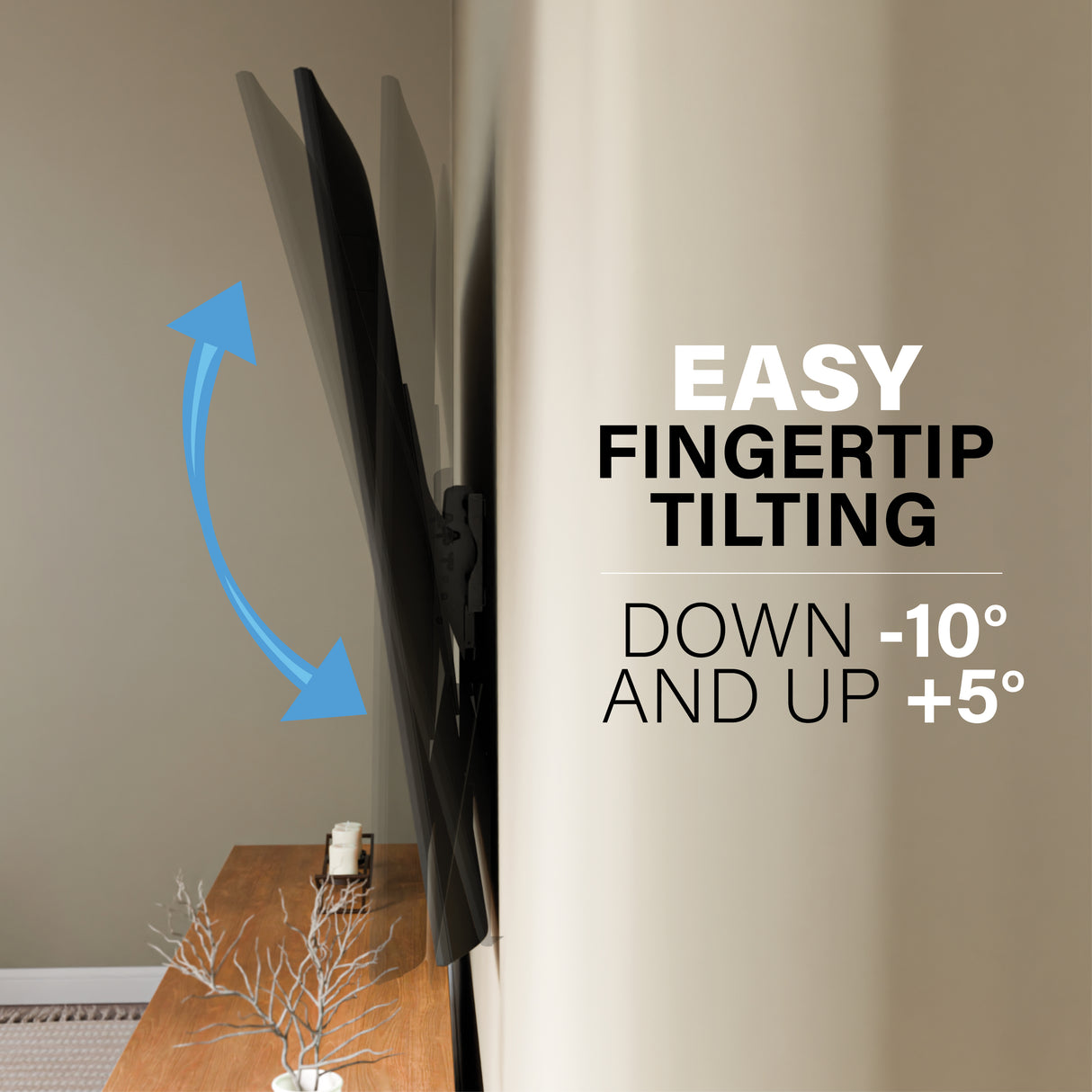 TV Wall Mount with Tilting Adjustment for 40” – 90” LED TVs