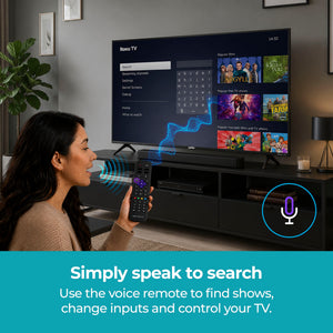 43 inch Smart Roku 4K UHD Frameless TV with Freely TV