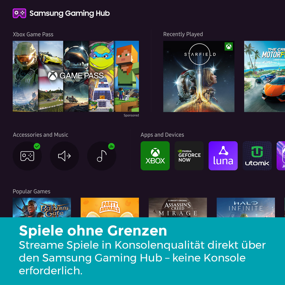 24 Zoll Smart Samsung Plus TV mit rahmenlosem Design
