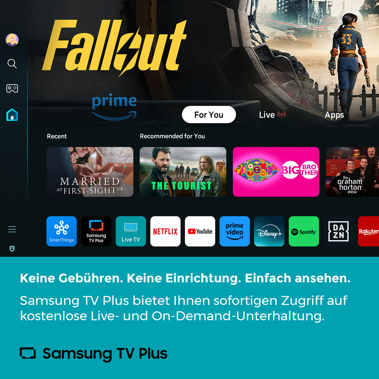 24 Zoll Smart Samsung Plus TV mit rahmenlosem Design